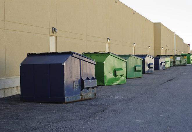 construction dumpsters filling up at a job site in Blue Lake, CA